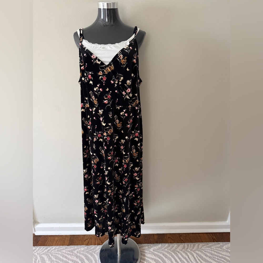 Wild Fable Black Floral Maxi Dress
